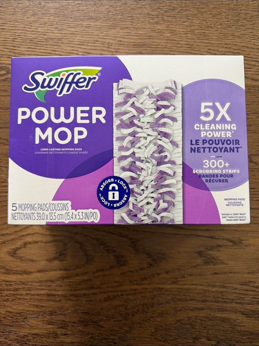 Swiffer Power Mop Replacement Pads in Purple and White - 5 Pack